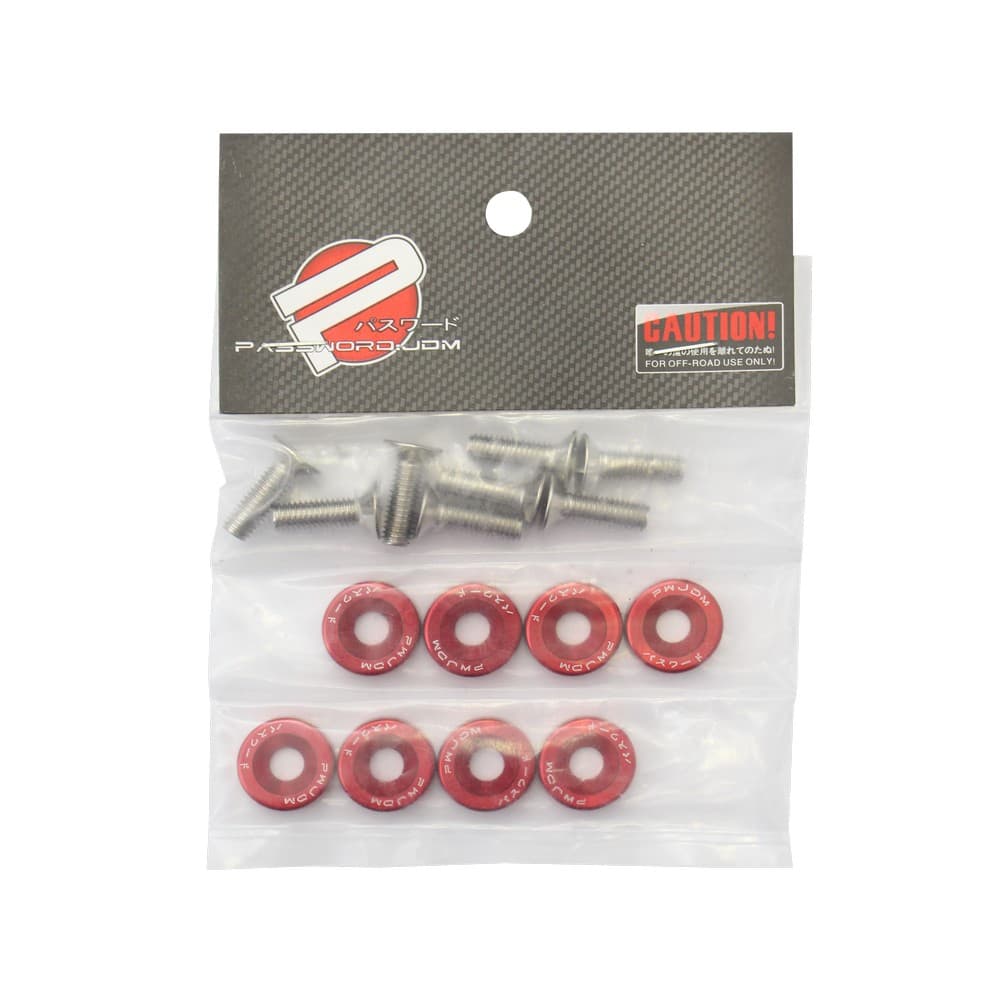 Tornillos decorativos rojo para carro
