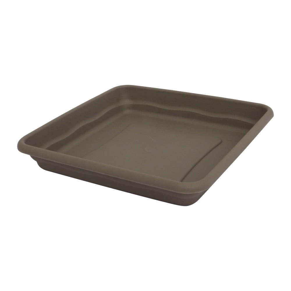 Escurridor plástico cuadrado para maceta gris 19 cm