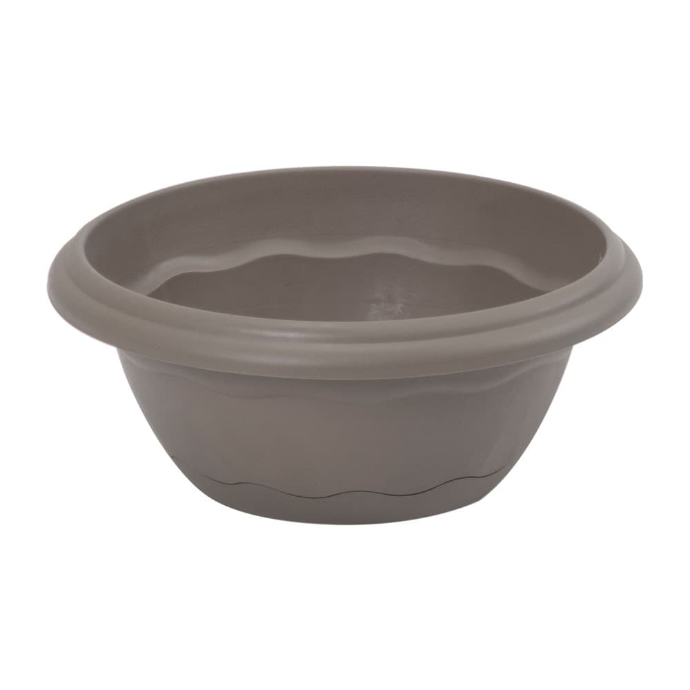 Maceta plástica tipo bowl gris 40cm