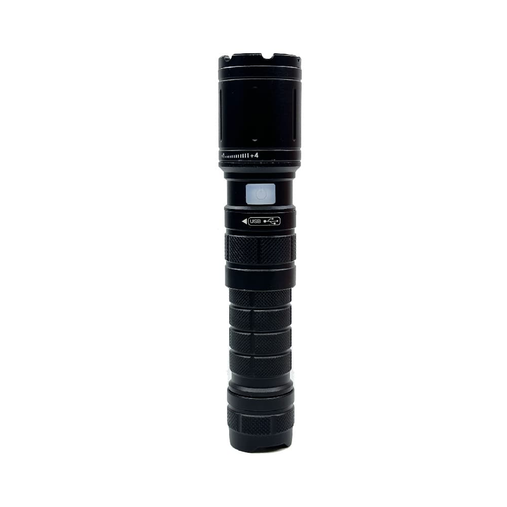 Lámpara de mano led negra 3aaa recargable