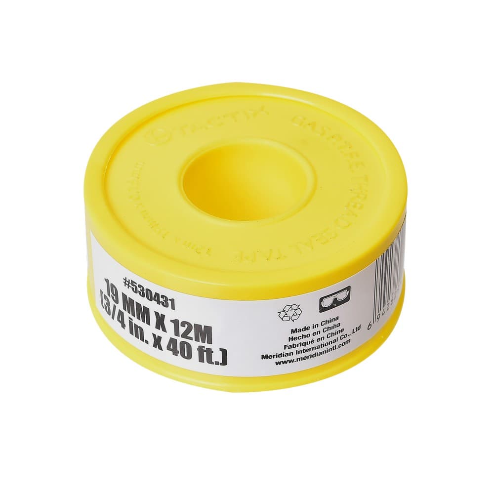 Cinta teflón para gas 19.05 mm x 12 m (3/4 pulgadas x 40 pies)