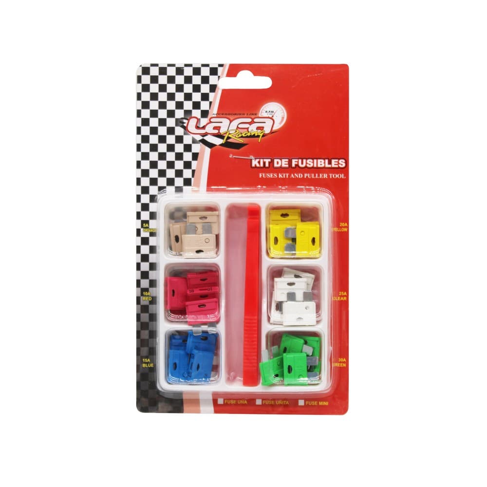 Fusible terminal mini con pinza para carro 12v- 31 unidades