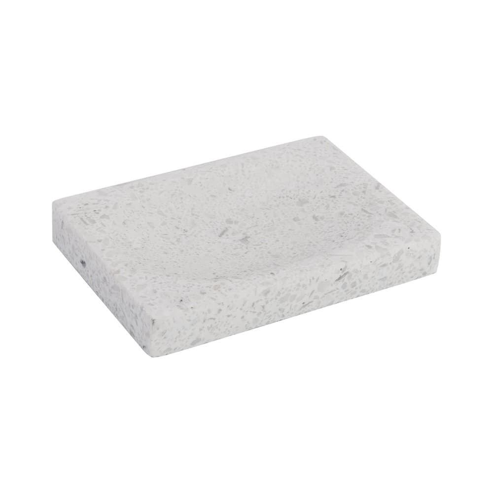 Jabonera para baño rectangular de cerámica
