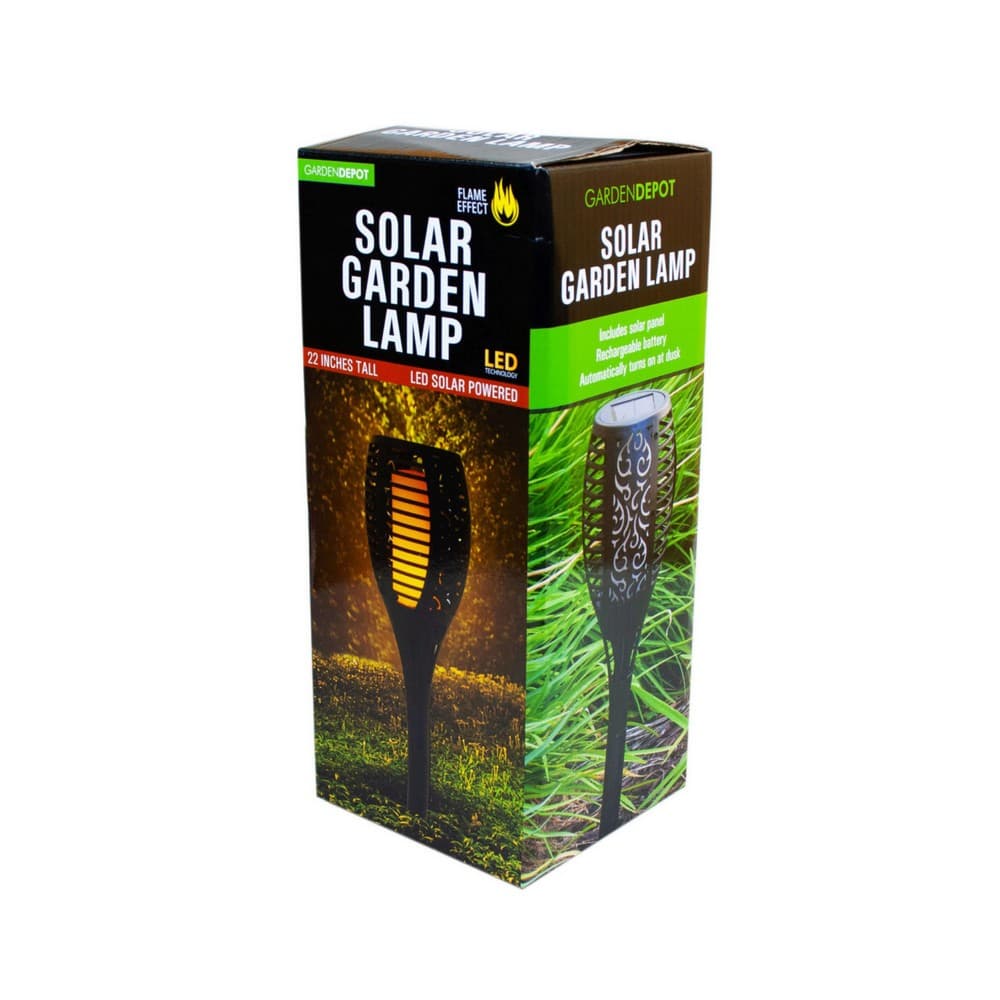 Lampara solar efecto llama led