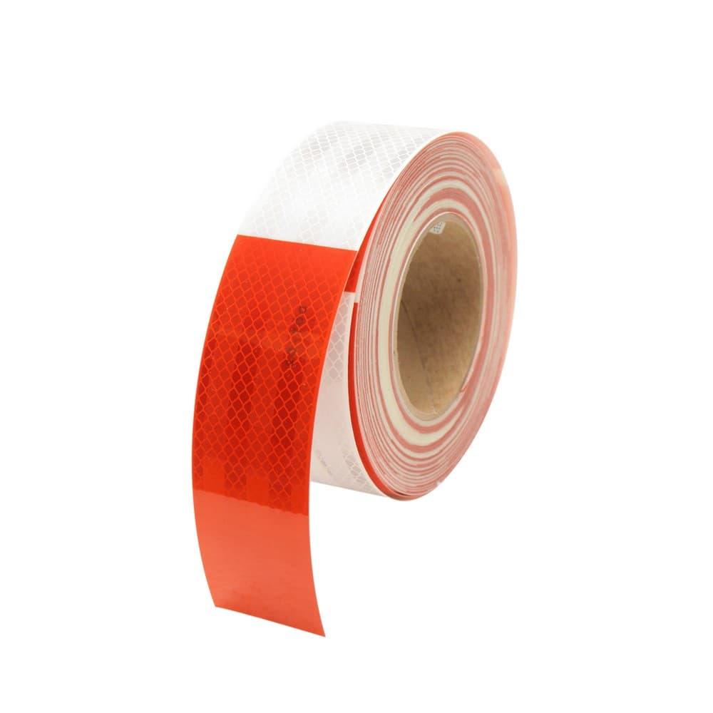 Cinta reflectiva rojo/blanco para carro 5.08 cm (pulgadas)