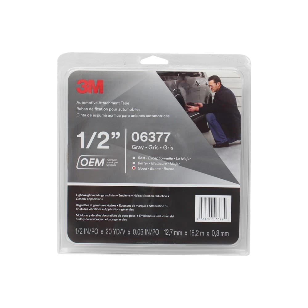 Cinta doble cara para moldura de 1.27 cm x 18.28 m