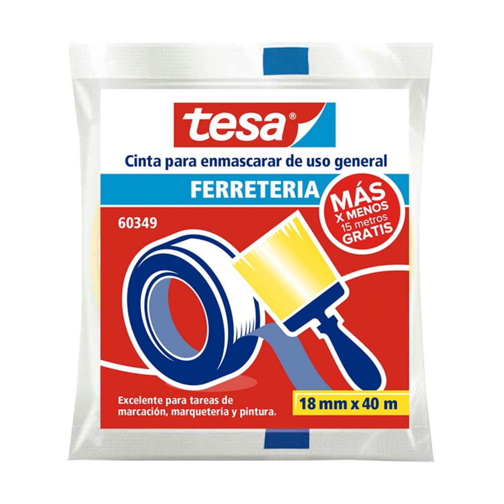 Tirro uso ferretero  1.8 cm x 40 m