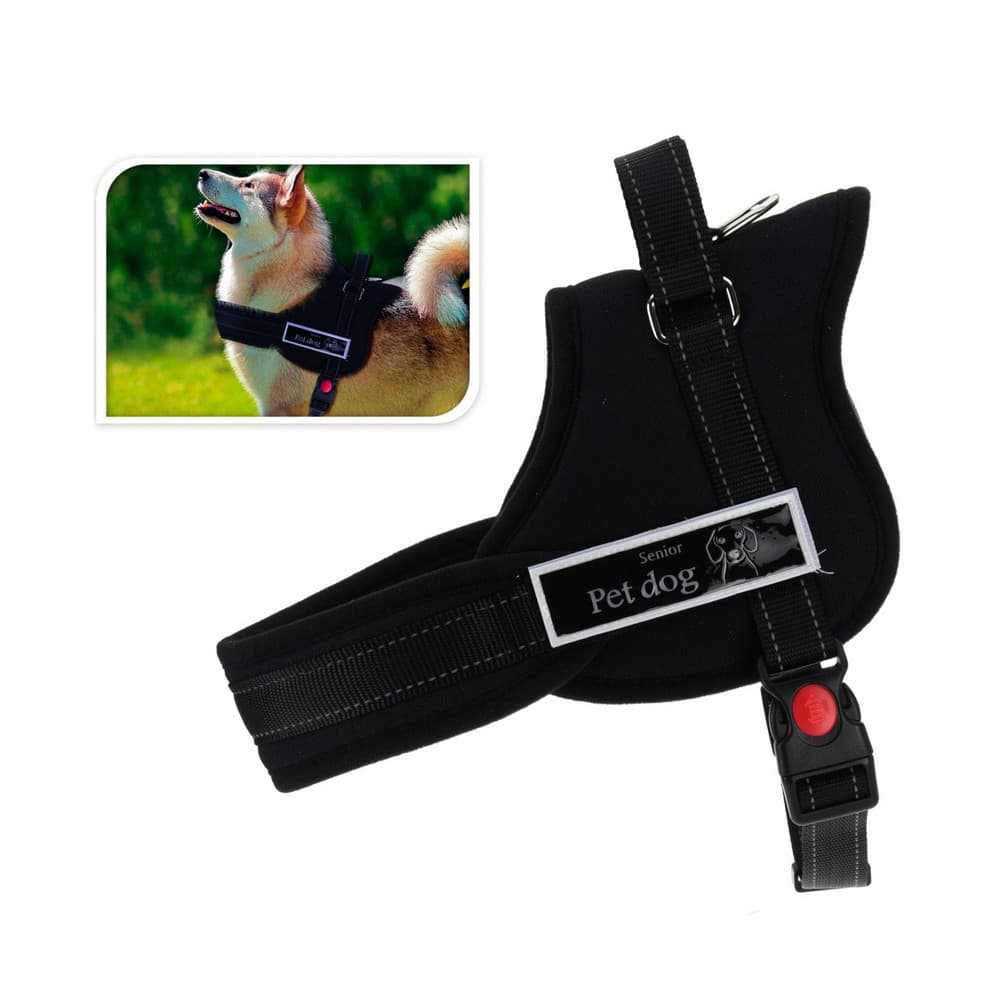 Arnés para perro talla m negro
