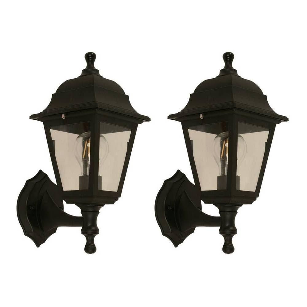 Lámpara de pared exterior farol color negro 1l - e27