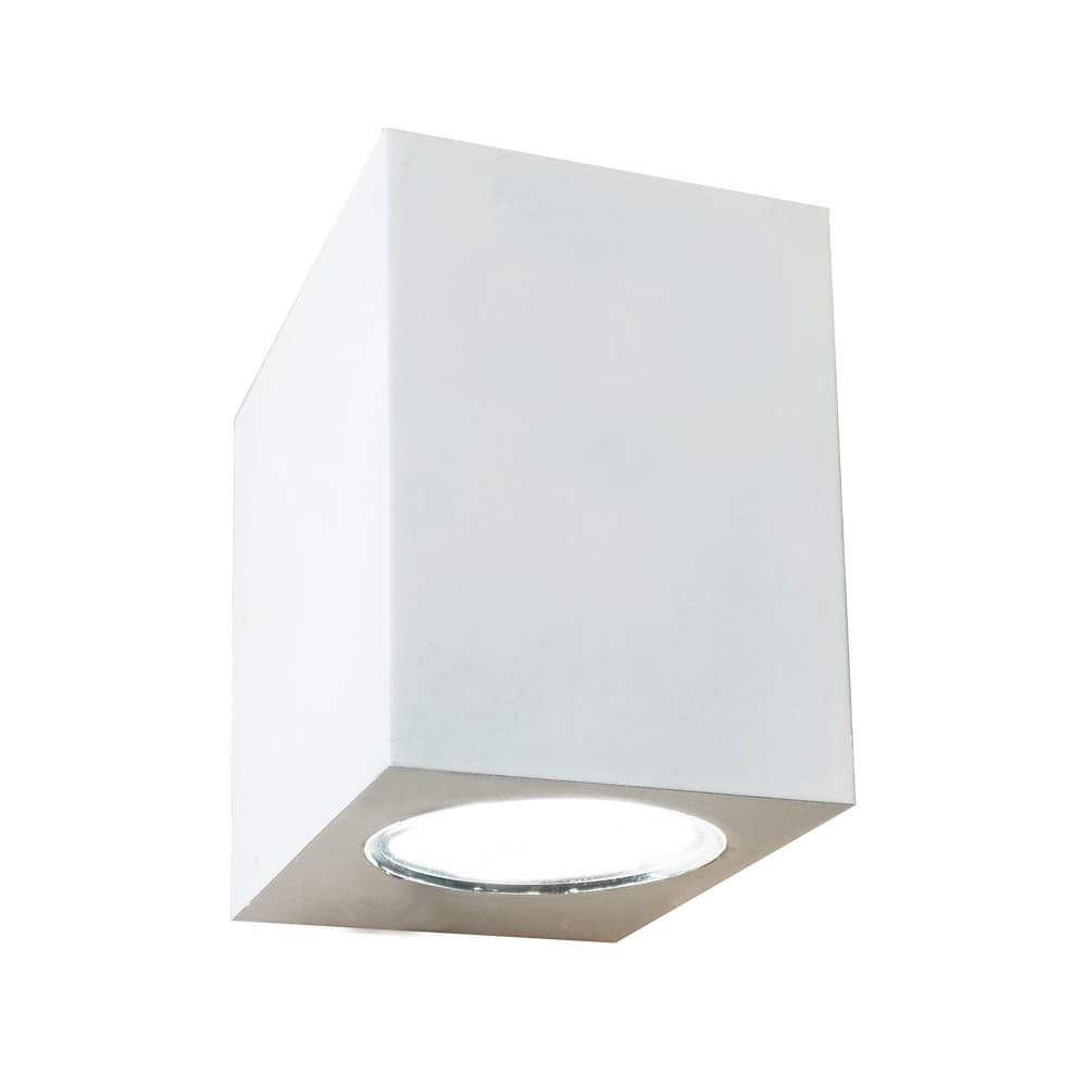 Lámpara de pared led exterior cuadrada blanca