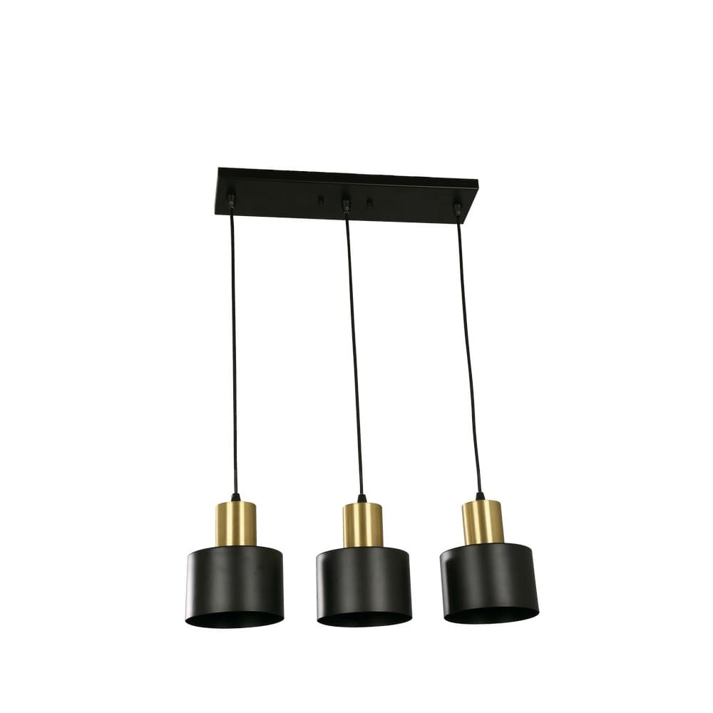 Lámpara colgante negro 3l - e27