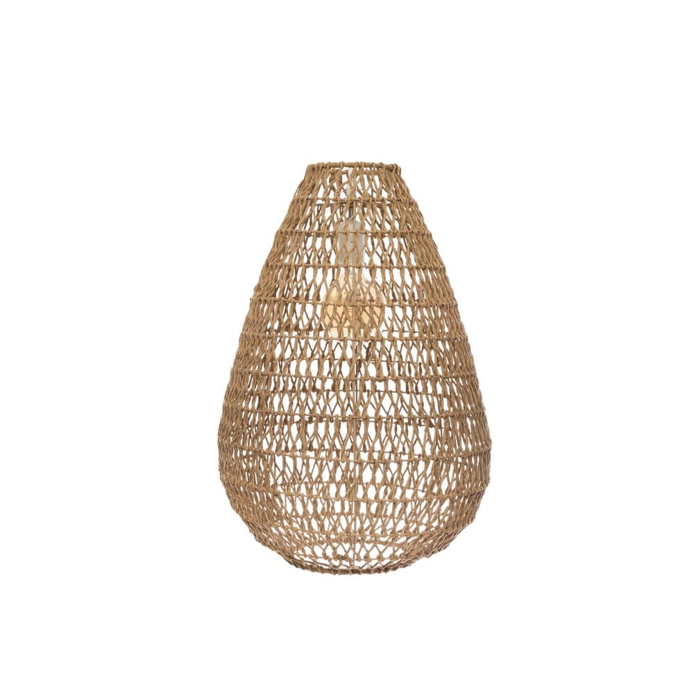 Lámpara colgante mediterránea natural 1l - e27