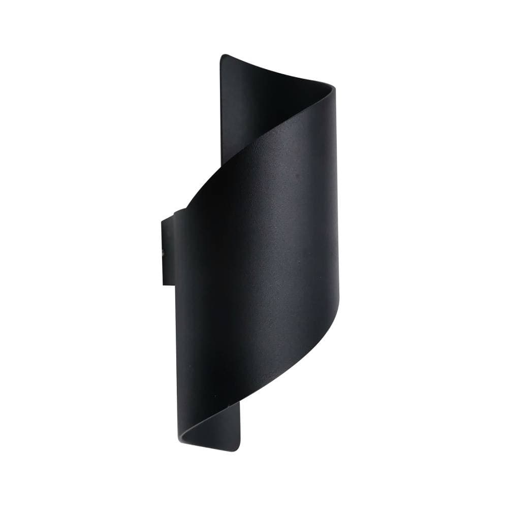 Lámpara de pared led negro 12w