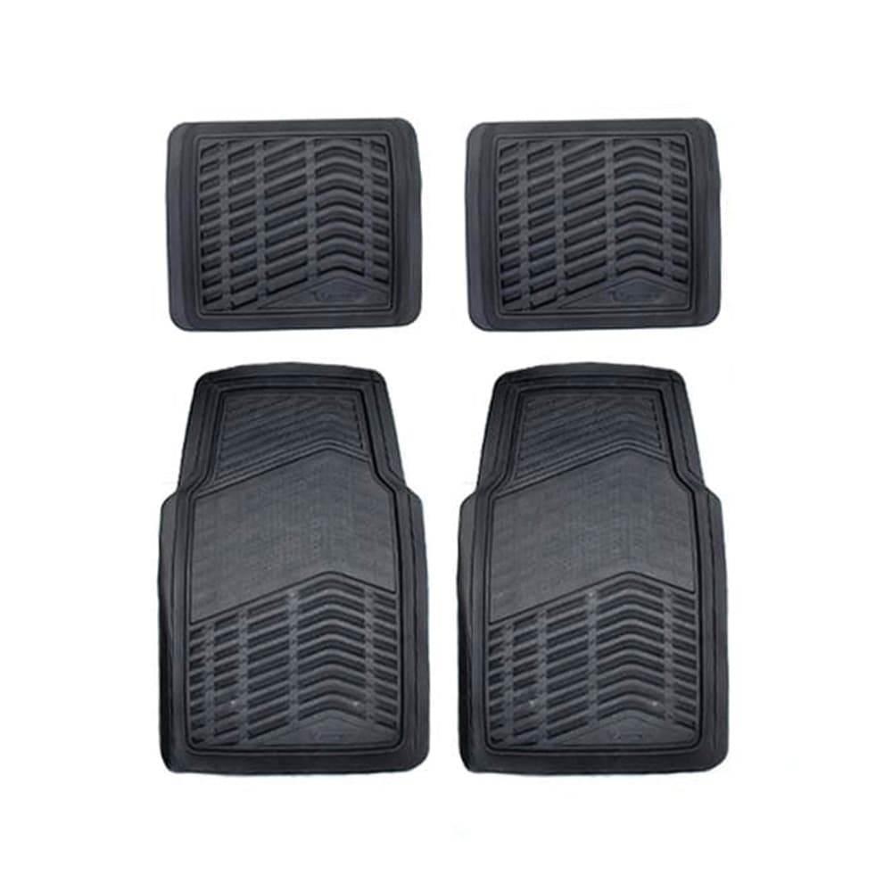 Alfombra para carro de pvc negra 4pzas