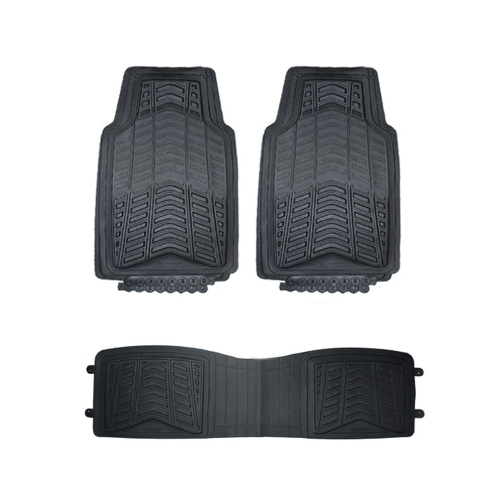 Alfombra para carro de pvc negra 3pzas