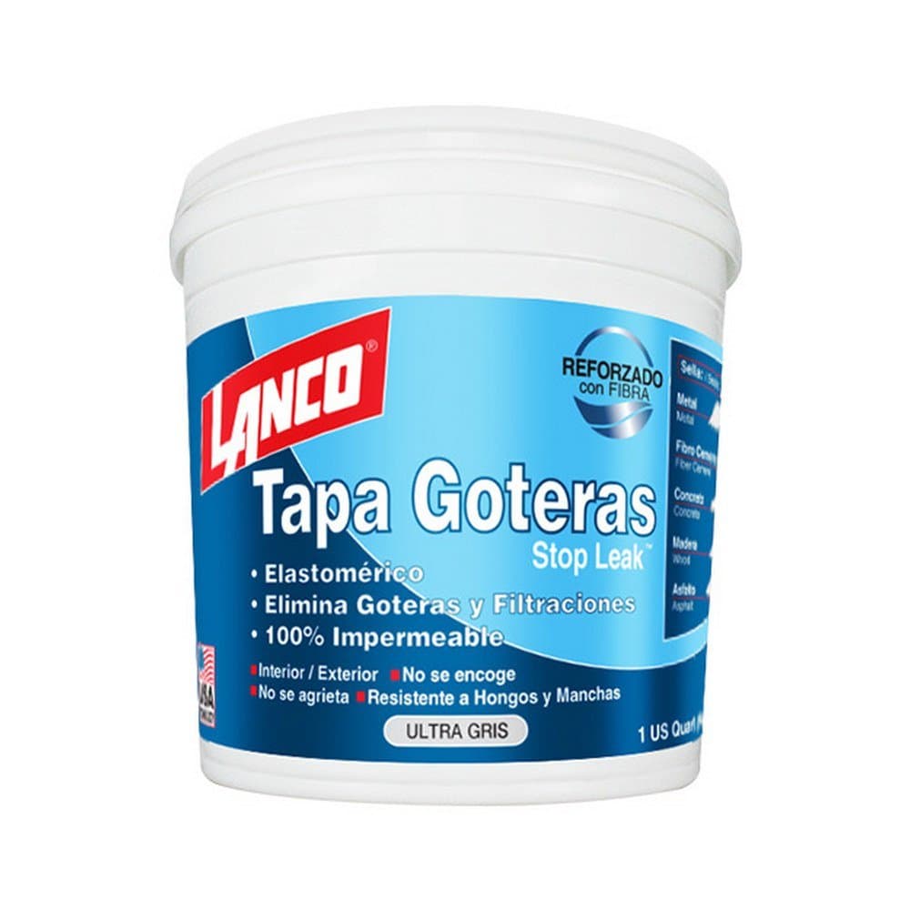 Masilla acrílica tapagoteras color ultra gris 0.946 l (qto)