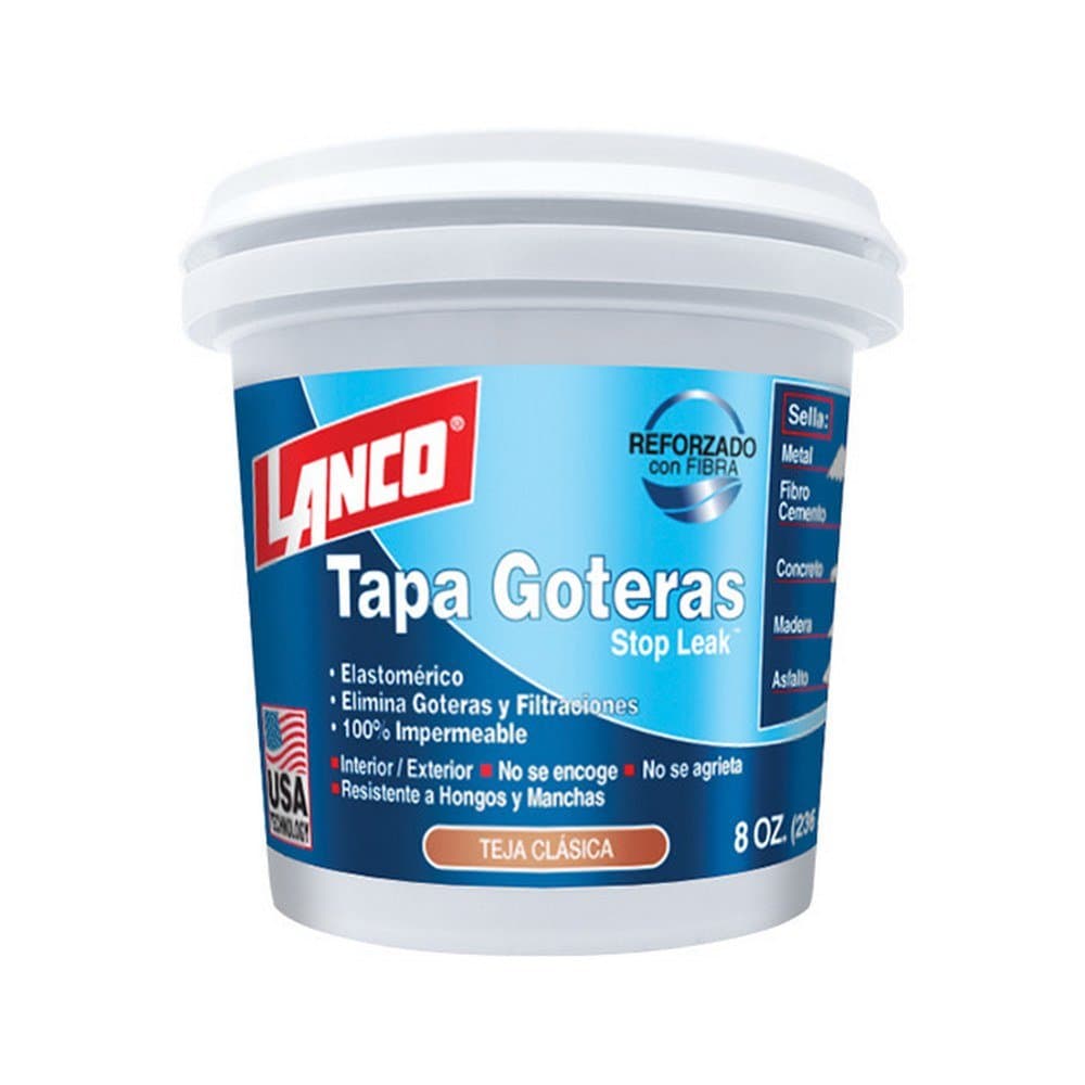 Masilla acrílica tapagoteras color teja liso 236 ml (8 oz)