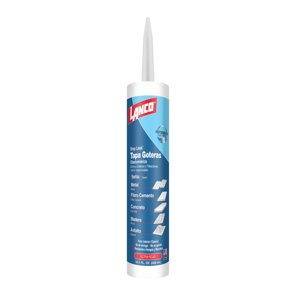 Masilla acrílica tapagoteras color rojo liso 300 ml (10.1 oz)