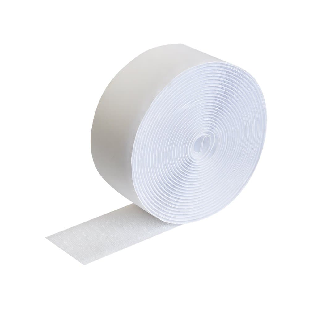 Cinta adhesiva tipo velcro 5 m 2 kg blanco