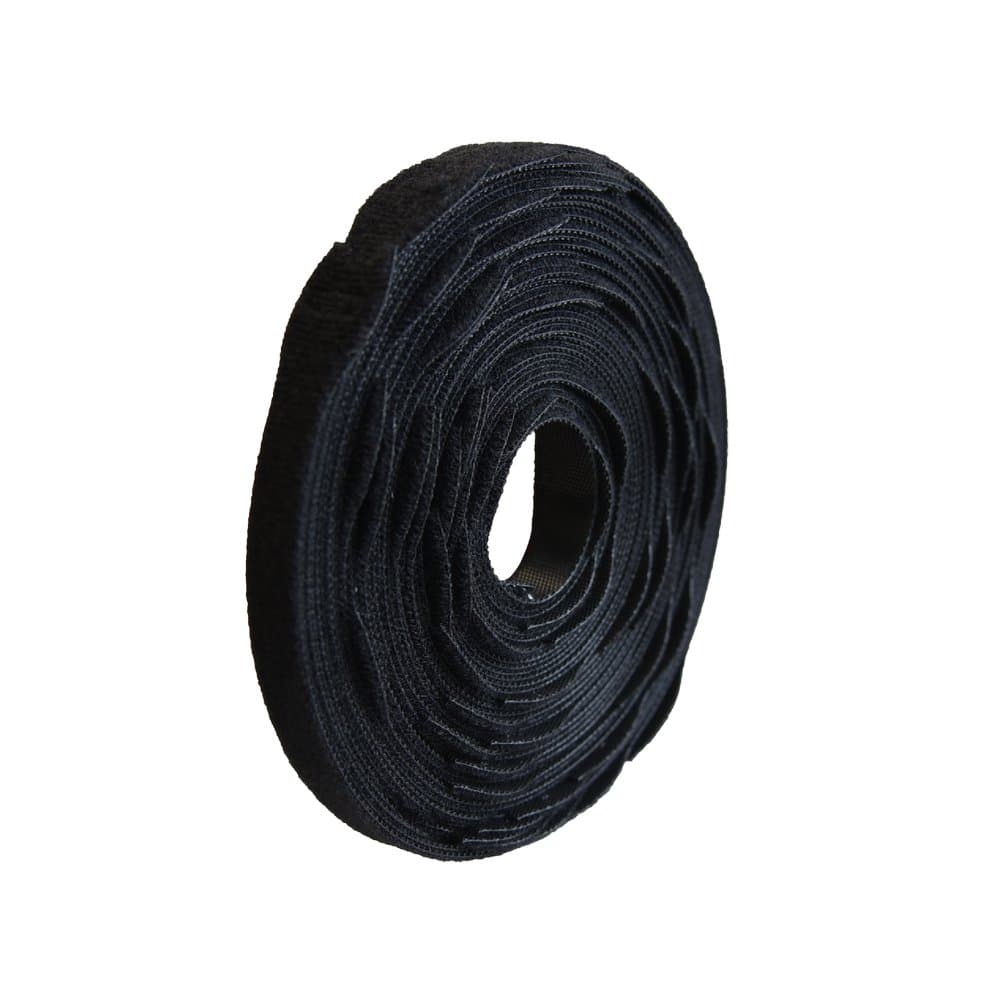 Cinta adhesiva tipo velcro 20 x 120 cm negra