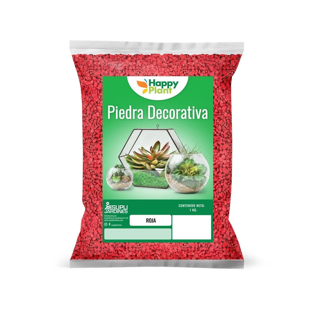 Piedra decorativa roja 1 kg