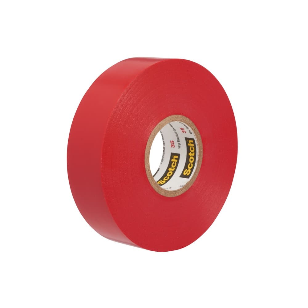 Cinta aislante roja 3/4 pulg 20.1 m (19.05 mm x 20.1 m) 35