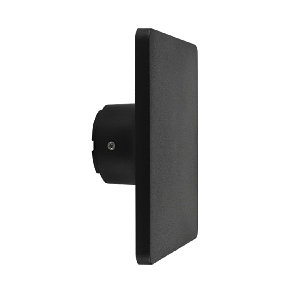 Lampara led de pared 12w negra luz amarilla