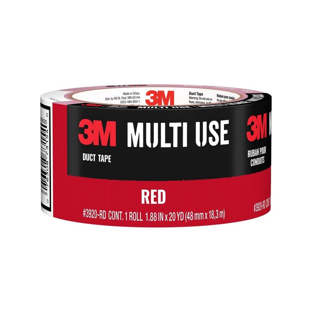 Cinta para ducto multiusos color rojo de 48 mm x 18.2 m