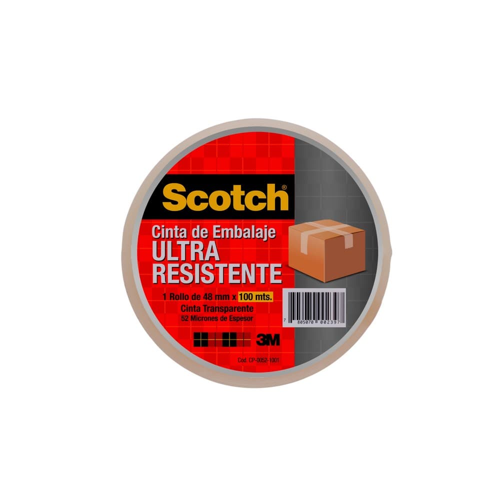 Cinta adhesiva transparente ultra resistente de 48 mm x 100 m