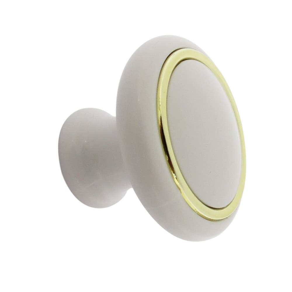Perilla 34 mm plastica blanca