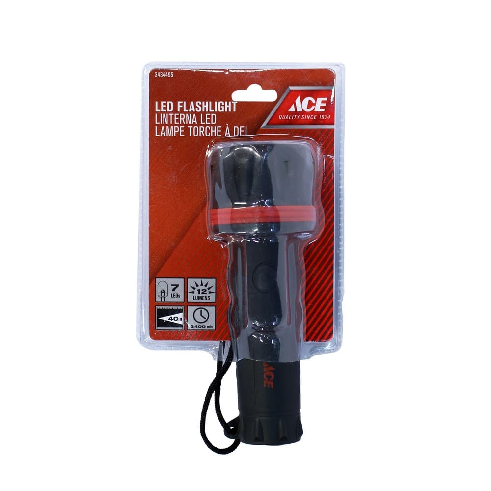 Lámpara de mano led forro de hule - 2 baterías d