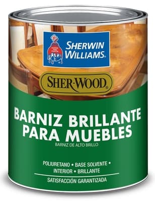 BARNIZ BASE SOLVENTE POLIURETANO PARA MUEBLES MADERA PARA USO INTERIOR TRANSPARENTE BRILLANTE