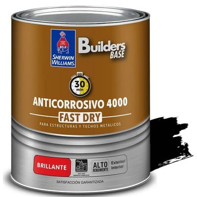 ANTICORROSIVO ALQUIDICO PARA METAL PARA USO EXTERIOR / INTERIOR NEGRO BRILLANTE COLONIAL 4000