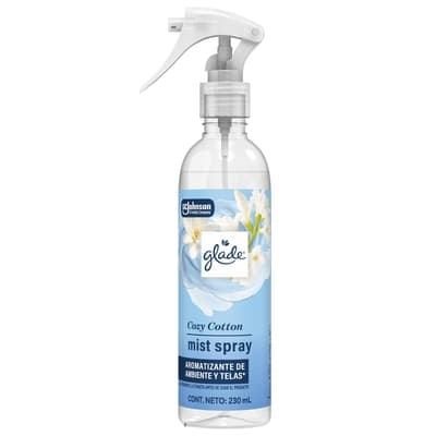 DESODORANTE PARA AMBIENTE Y TELAS EN SPRAY 230 mL ALGODON GLADE