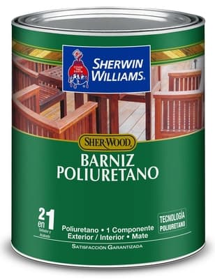 BARNIZ POLIURETANO PARA MADERA PARA USO EXTERIOR / INTERIOR TRANSPARENTE MATE