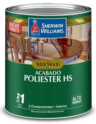 BARNIZ POLIESTER HS PARA MADERA PARA USO INTERIOR TRANSPARENTE SATINADO