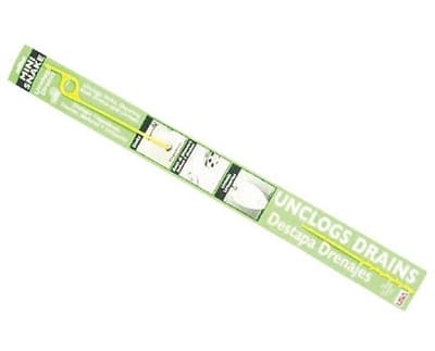 MINI SONDA DESTAPA DESAGUE LAVABO/FREGADERO PLASTICO AMARILLO