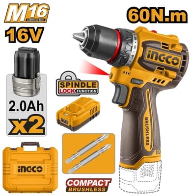 TALADRO ROTATIVO INALAMBRICO 12.7 mm (1/2 in) 16 V 2 Ah