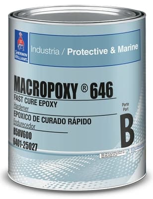CATALIZADOR PARA PINTURA EPOXICO INDUSTRIAL TRANSPARENTE MACROPOXI 646 FAST CURE PARTE B