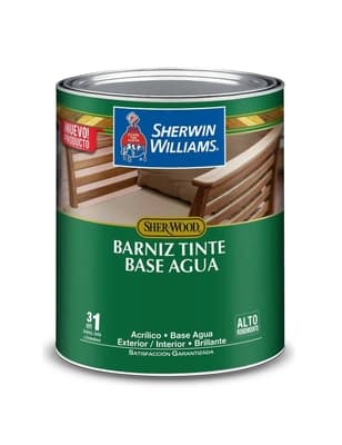 BARNIZ TINTE BASE AGUA PARA MADERA PARA USO EXTERIOR / INTERIOR WENGUE BRILLANTE 3 EN 1