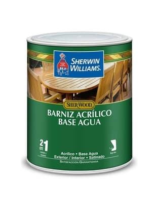 BARNIZ BASE AGUA ACRILICO PARA MADERA PARA USO EXTERIOR / INTERIOR TRANSPARENTE SATINADO