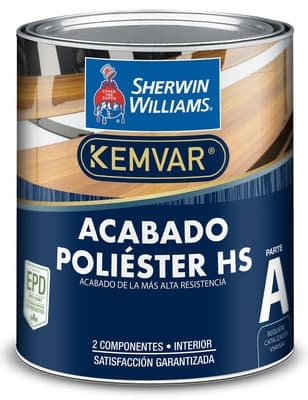 BARNIZ POLIESTER HS PARA MADERA PARA USO INTERIOR TRANSPARENTE BRILLANTE