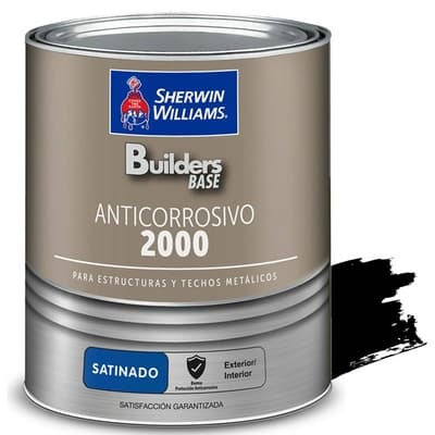 ANTICORROSIVO ALQUIDICO PARA METAL PARA USO EXTERIOR / INTERIOR NEGRO SATINADO ESTRUCTURAL 2000