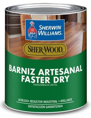 BARNIZ BASE SOLVENTE ACRILICO PARA MADERA PARA USO EXTERIOR / INTERIOR TRANSPARENTE BRILLANTE ARTESANAL