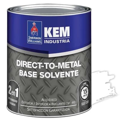 ANTICORROSIVO BASE SOLVENTE PARA METAL BRILLANTE DIRECT TO METAL KEM DTM