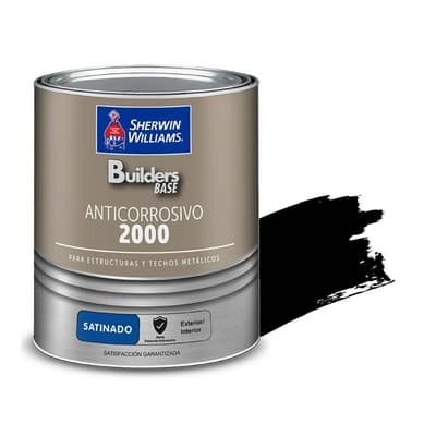 ANTICORROSIVO ALQUIDICO PARA METAL PARA USO EXTERIOR / INTERIOR NEGRO SATINADO ESTRUCTURAL 2000