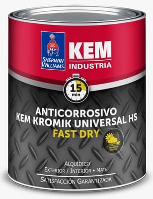 ANTICORROSIVO ALQUIDICO PARA METAL GRIS MATE KEM KROMIK