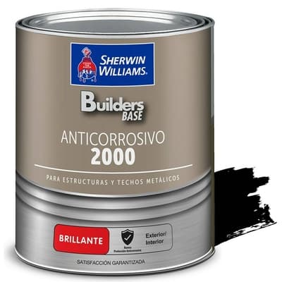 ANTICORROSIVO ALQUIDICO PARA METAL PARA USO EXTERIOR / INTERIOR NEGRO BRILLANTE ESTRUCTURAL 2000