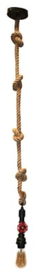 LAMPARA PENDANT 1 LUZ E27 NEGRO SOGA BRONCE ANTIGUO
