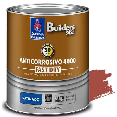 ANTICORROSIVO ALQUIDICO PARA METAL PARA USO EXTERIOR / INTERIOR ROJO SATINADO COLONIAL 4000